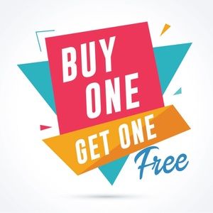 Let’s make some deals today! Buy one get one free on all items.